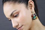 Blood Agate Arch Earrings