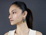 Blood Agate Arch Earrings