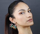 Blood Agate Arch Earrings