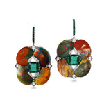 Blood Agate Arch Earrings