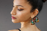 Blood Agate Arch Earrings